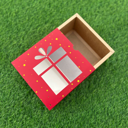 6 X 6 X 3.25 CHRISTMAS (24) (G) WINDOW SLIDE BOX