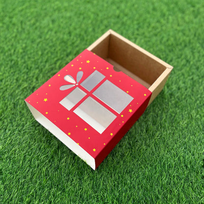 6 X 6 X 3.25 CHRISTMAS (24) (G) WINDOW SLIDE BOX