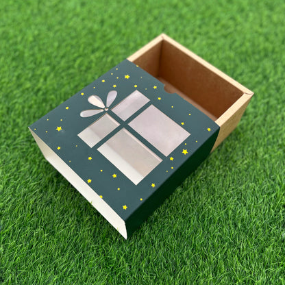 6 X 6 X 3.25 CHRISTMAS (24) (G) WINDOW SLIDE BOX