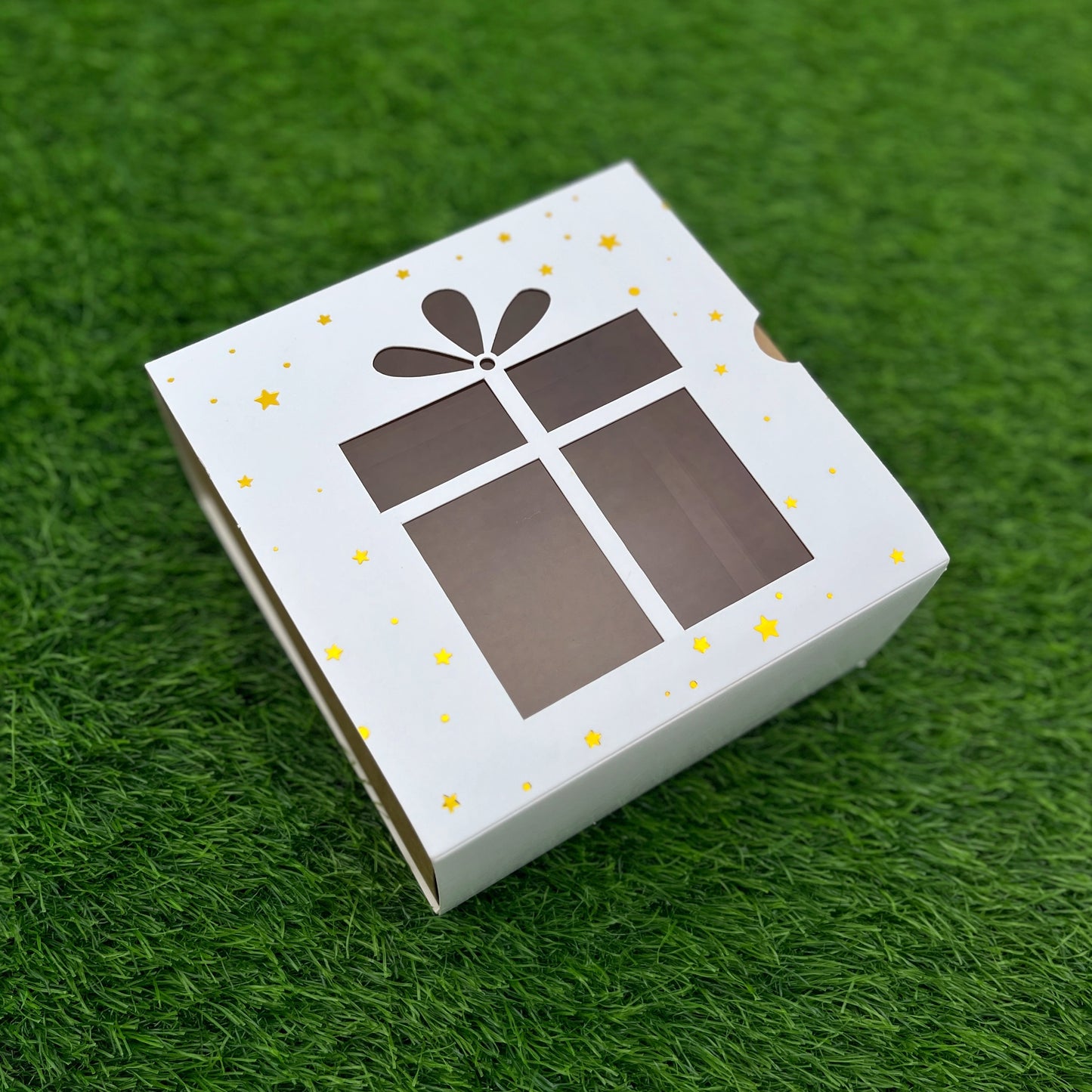 6 X 6 X 3.25 CHRISTMAS (24) (G) WINDOW SLIDE BOX