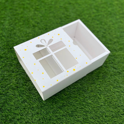 6 X 6 X 3.25 CHRISTMAS (24) (G) WINDOW SLIDE BOX