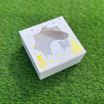 6 X 6 X 3 CHRISTMAS (25) (G) WINDOW BOX | HALF KG PLUM CAKE BOX