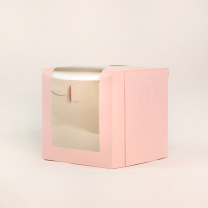 BABY PINK TALL WINDOW CAKE BOX